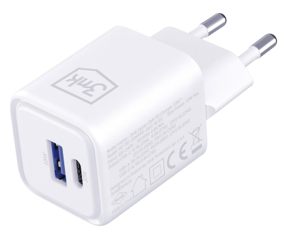 Ładowarka i akumulator 3mk Hyper Charger PD 33W GaN QC4+ PPS AFC FCP SCP 1A1C White